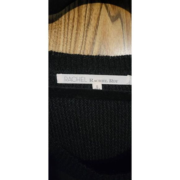 NWT Rachel Roy black long-sleeved cashmere sweater - Picture 4 of 7